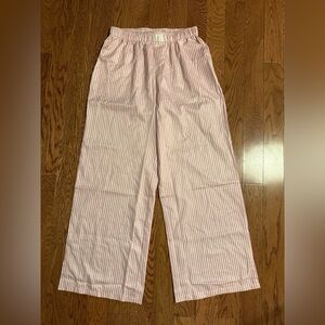 Pink Striped Pajama Pants